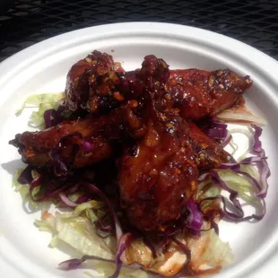 chicken wings and fried chicken, food