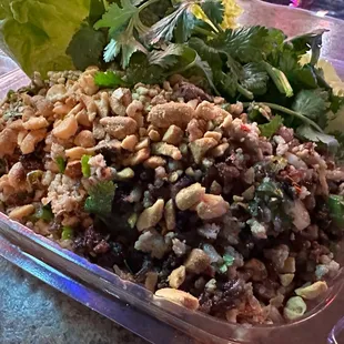 a salad in a plastic container