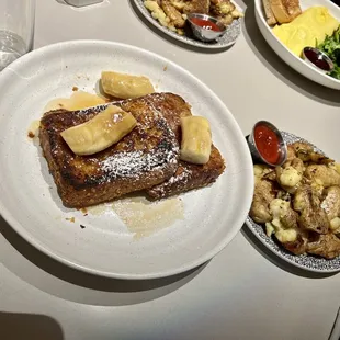 Crunchy French Toast with a side of Crispy Potatoes