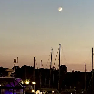 Beautiful evening but wish there was a better water view.