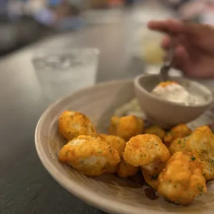 Buffalo cauliflower. Good but wouldn&apos;t order again