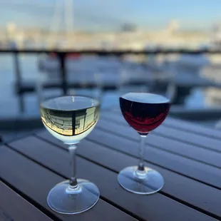 A little wine on the harbor