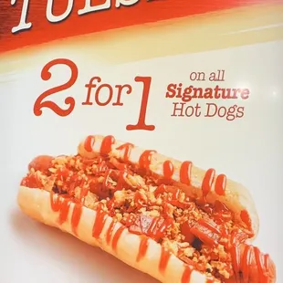 Hot dog Tuesday special
