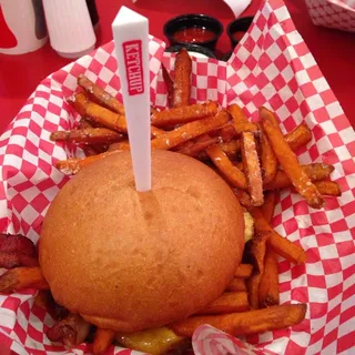 Morning Glory Burger with Fries
