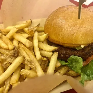 Earth Burger With fries