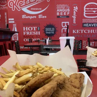 Chicken Tenders with fries