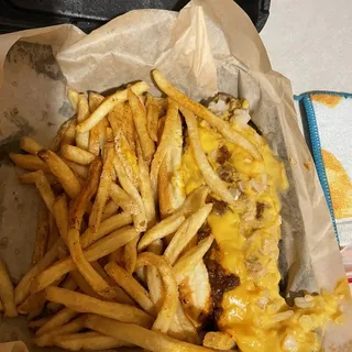 Chili Dog with fries
