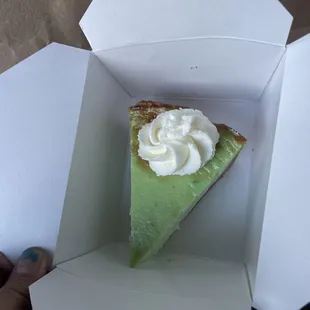 Key lime cheese slice