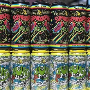 a variety of cans