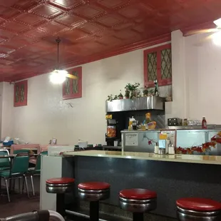 the interior of the restaurant