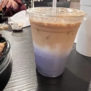 Ube coffee latte