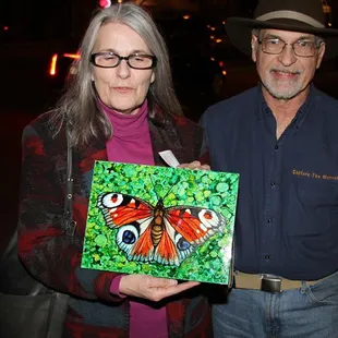 This lovely couple purchased one of my paintings at the annual "For the Love of Kettle" show. Photo by George Wallace III.