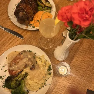 Pork shank, airline chicken, draft cocktail