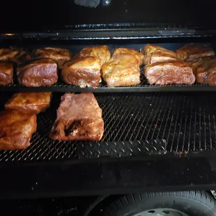 meat cooking in the oven