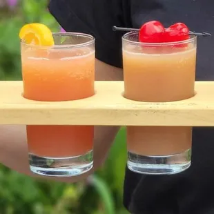 Fruity Mimosa Flights go hand in hand with our delicious Sunday Brunch!