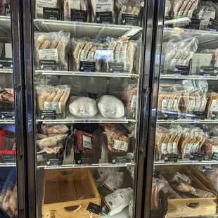 a variety of meat products