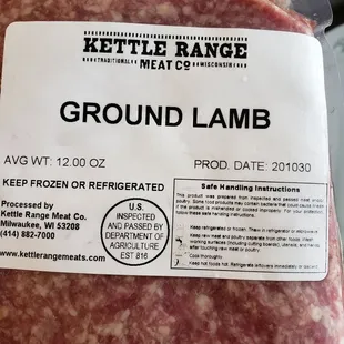 Ground lamb