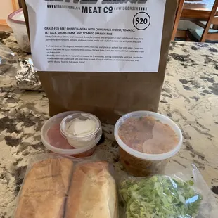 Tuesday (4/21/20) Meal: Beef Chimichangas with Rice