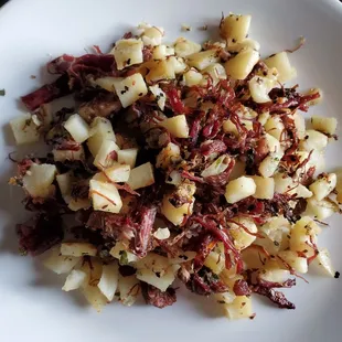 Kettle Range has a great corned beef hash in one of their freezers.