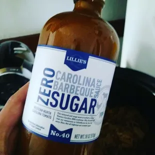 a bottle of barbecue sauce