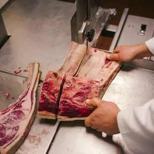 These are going to be some beautiful 2lb Tomahawks... 70 day dry aged!