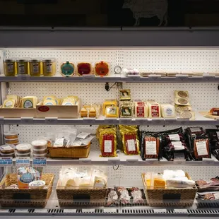 Cheeses, beef snacks, charcuterie, and BACON!