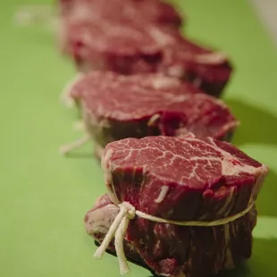 Grass fed tenderloin medallions.