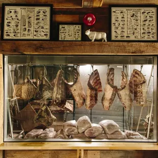 Our premium grass fed beef is traditionally dry aged for as long as 60-60 days in our custom aging coolers.