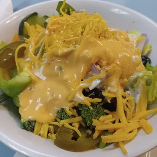 The delicious  vegetable salad that I loveee .