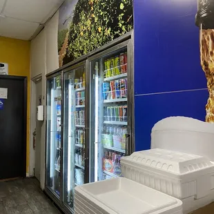 a refrigerator and freezer