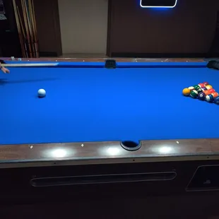 a man playing pool