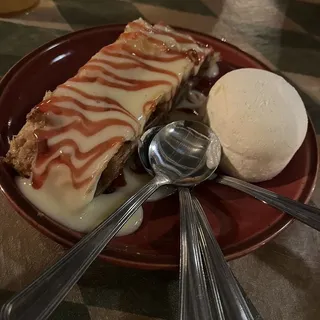 Oven Fresh Apple Strudel with Vanilla Sauce