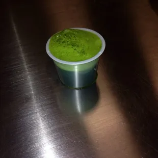 Shot of wheat grass!!!!