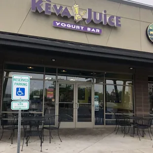 the front of the restaurant