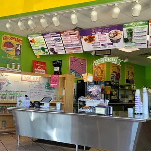 the interior of a restaurant