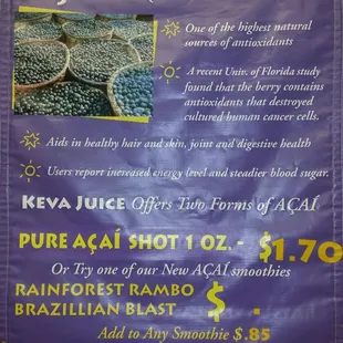 a sign for a new super food