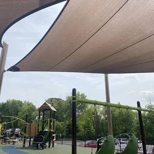 Sun shade over swings