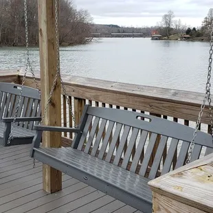 Swings on the dock