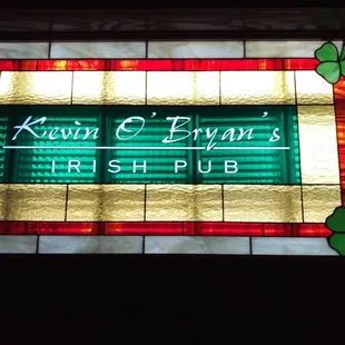 a stained glass window