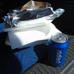 Lunch for 16 bucks - 1 gyro, 1 side, 1 can of soda.