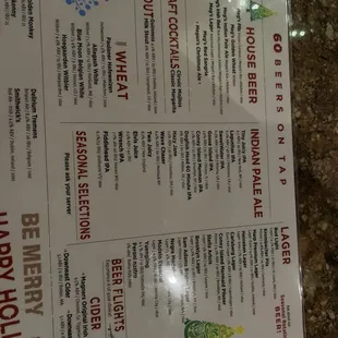 Menu front