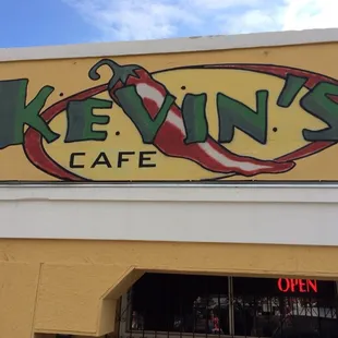 the front of the restaurant