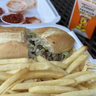 Steak Hoagie with Fries