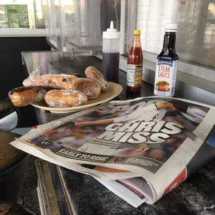 Donut selection and morning news