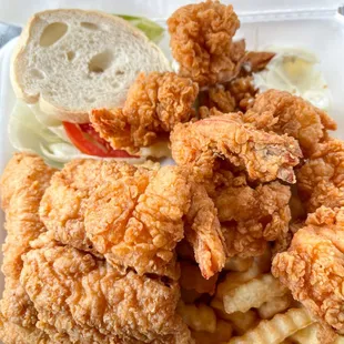 fried chicken and fries
