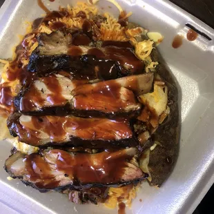 Loaded baked potato with Ribs