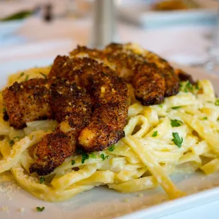 Blackened Shrimp Alfredo