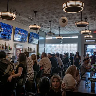 Inside view of tables &amp; bar