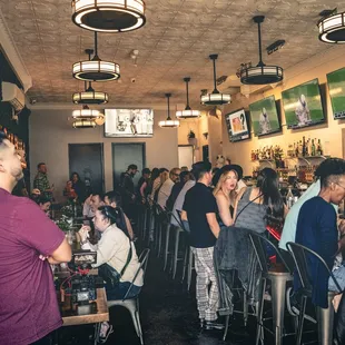 View of inside with bar &amp; TVs