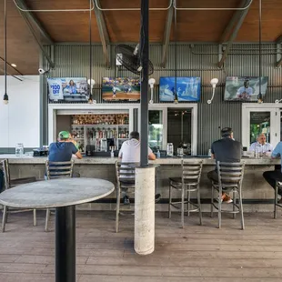 people sitting at the bar